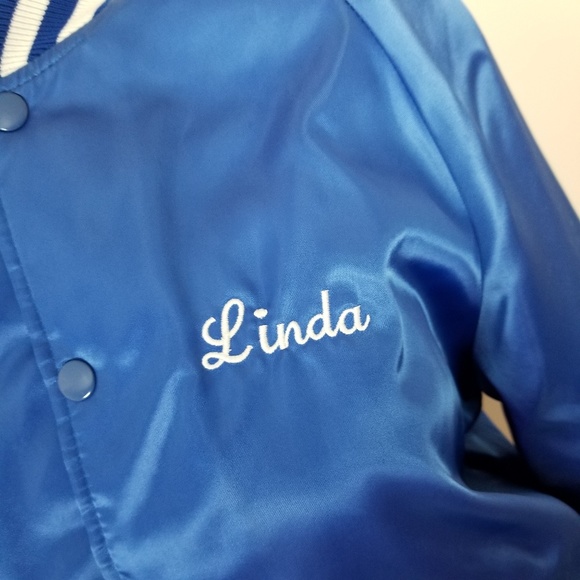 Vintage Jackets & Coats Vintage Blue Bomber Jacket With Name